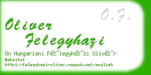 oliver felegyhazi business card